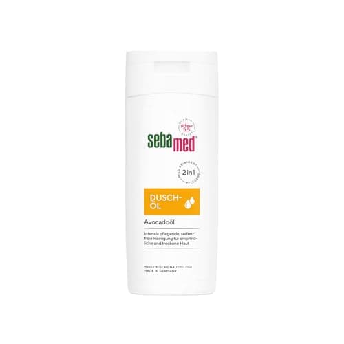 Sebamed Duschöl 200 ml, Duschöl für Damen und Herren, mit Avocadoöl, intensiv pflegende seifenfreie Reinigung für empfindliche und trockene Haut