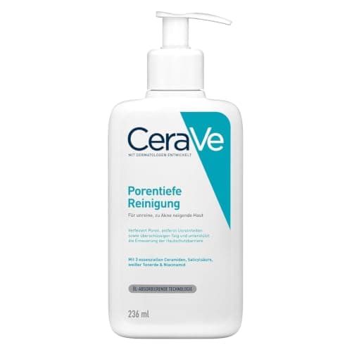 CeraVe Porentiefe Reinigung Waschgel für das Gesicht gegen Pickel, 236 ml