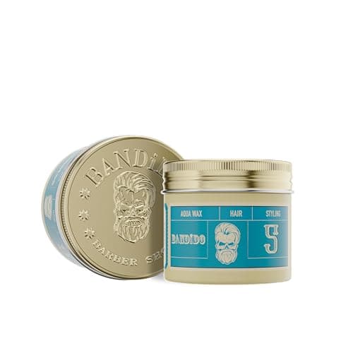 Bandido Aqua Wax No. 5 Haarwachs Herren 125 ml – Wet Look Strong Hold – Water Based Hair Wax für Modern Barber Style – Haargel Herren Styling Gel
