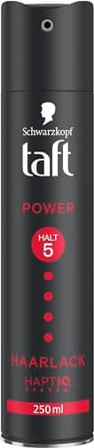 Taft Haarlack Power Haltegrad 5 (250 ml), 72h Haarspray für alle Haartypen