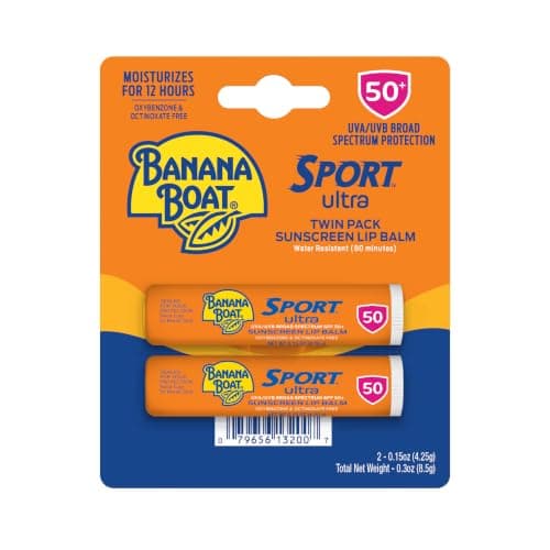 Banana Boat Protetor solar Sport Ultra Labial, FPS 50, pacote duplo