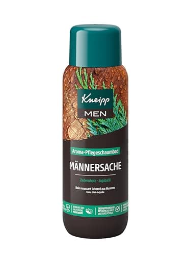 Kneipp MEN Aroma-Pflegeschaumbad Männersache - Mit natürlichem ätherischem Zedernholzöl & pflegendem Jojobaöl – 400ml