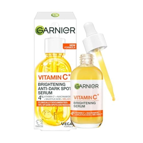 Garnier Vitamin C Serum gegen Pigmentflecken, Gesichtsserum mit 4 Prozent Vitamin C, Niacinamid, Salicylsäure und Melasyl, strahlender Glow Booster, Hautpflege für alle Hauttypen, 1 x 30 ml