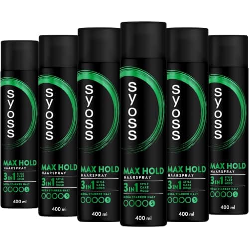 Syoss Haarspray Max Hold Haltegrad 5 (6x 400 ml), 48h Styling-Spray