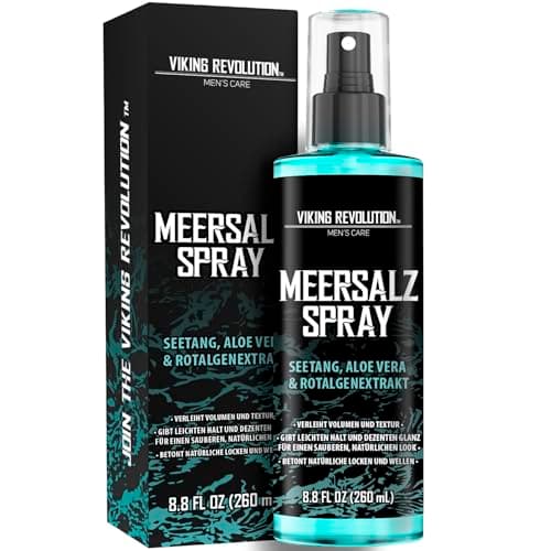 Viking Revolution Sea Salt Spray Hair Men - Meersalzspray für Männer - Salzspray mit Kelp, Aloe Vera & Rotalgenextrakt - Haarspray Männer für mehr Volumen - 260 ml - Herren Geschenke